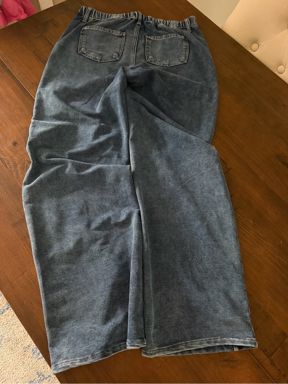 Vanilla Star Light and Dark Blue Washed Denim Jeans - Picture 6 of 7
